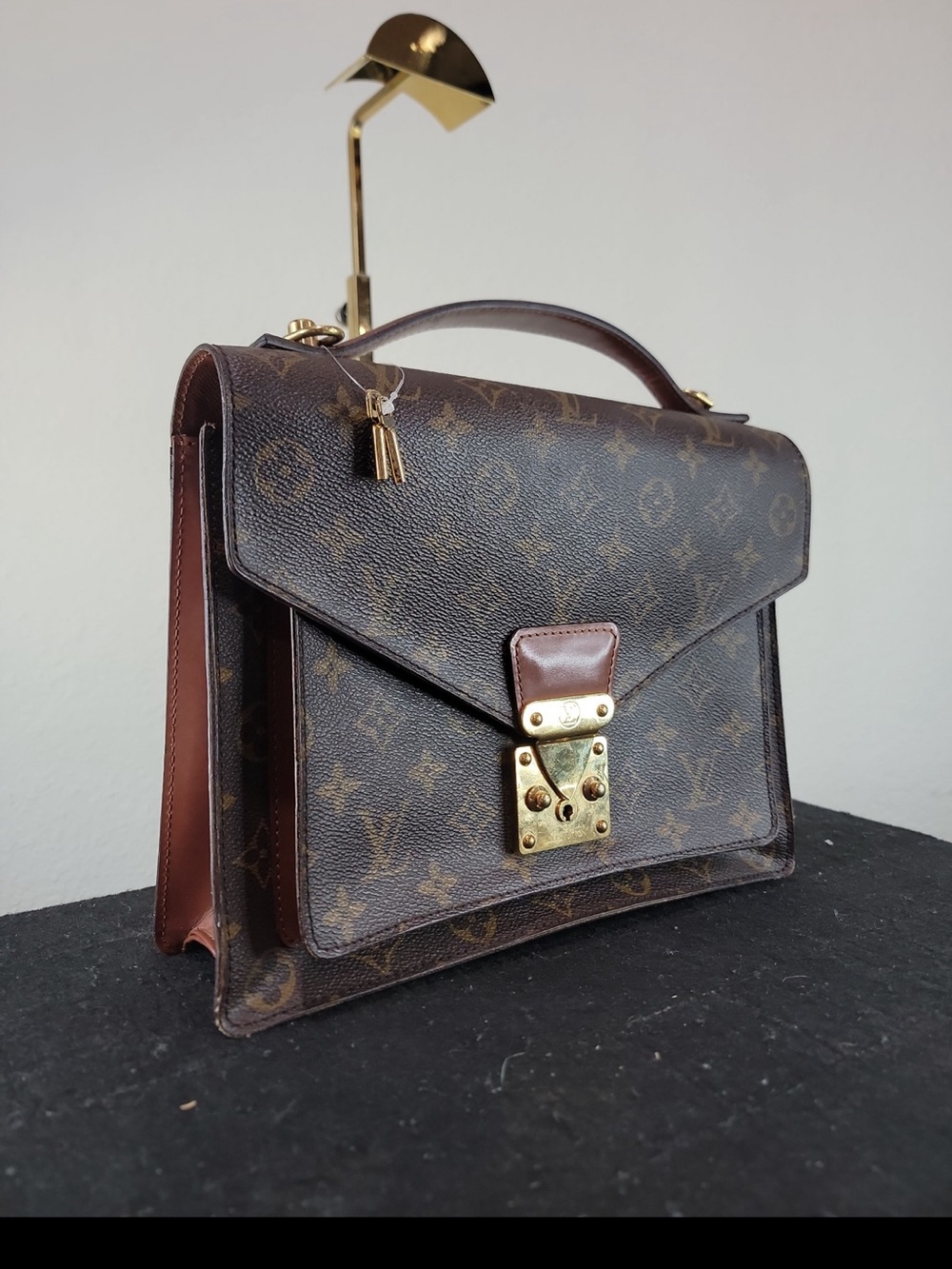 •LOUIS VUITTON• vintage monogram monceau 2way bag with keys - Picture 2 of 14